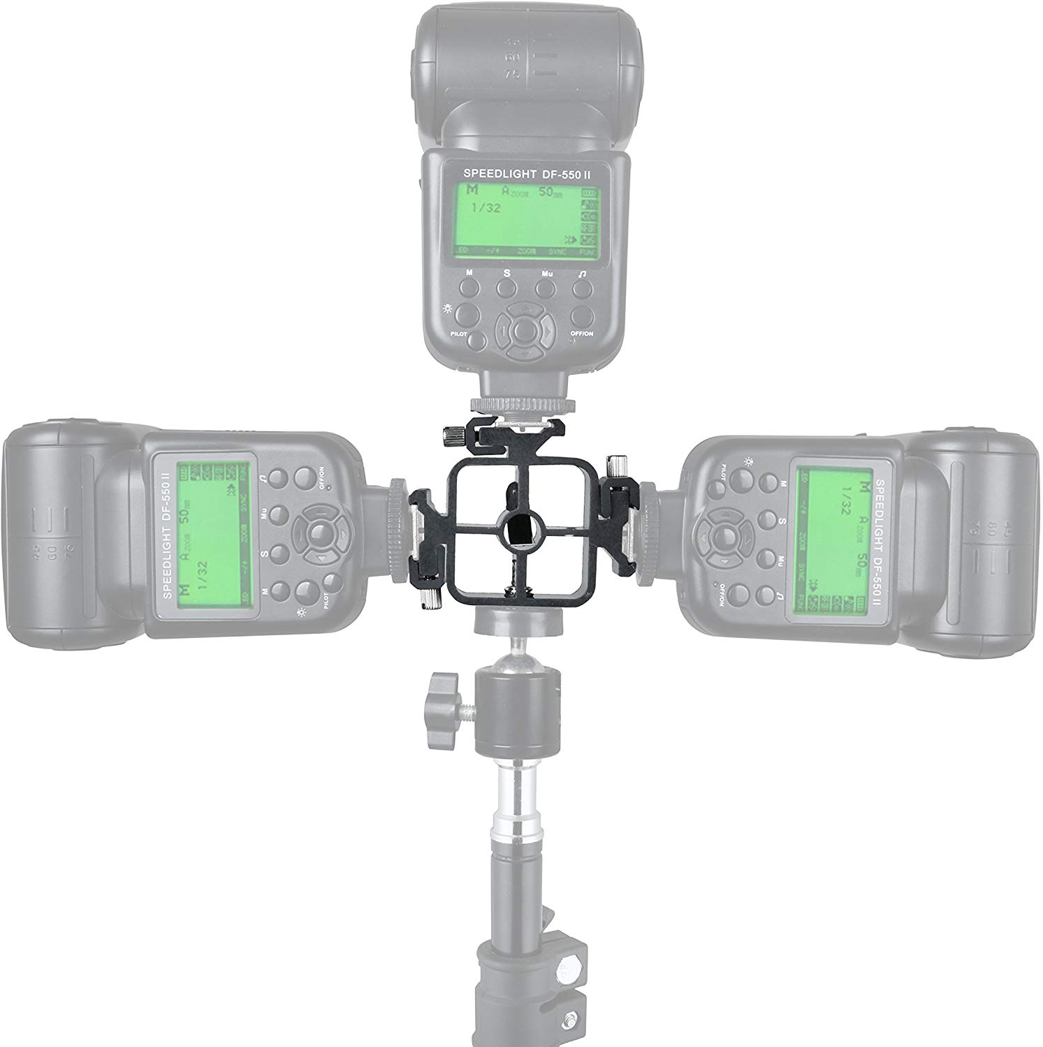 3 Triple Cold Shoe Mount Flash - огляд і ціна Photography Umbrella
